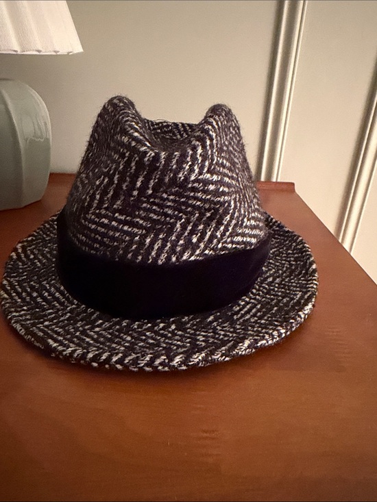 Dolce & Gabbana Accessories - Dolce & Gabbana Black and White Tweed Fedora Hat